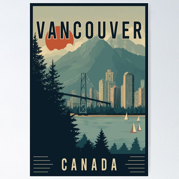 Item preview, Explore Pacific Northwest City Vancouver in Canada - Travel Art designed and sold by turtlestart.