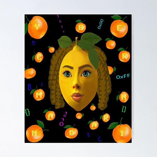 Artikel-Vorschau von Cyber Mandarin Girl - Cyber Tech Digitale Kunst, designt und verkauft von Felia001.