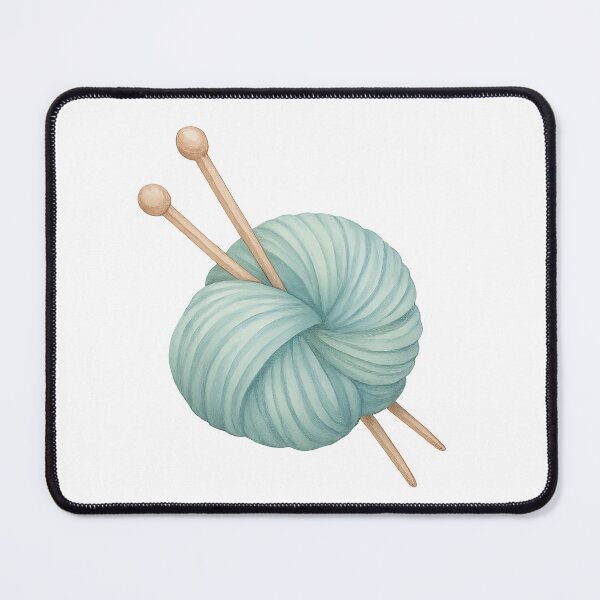 Item preview, Yarn and Knitting Needles Illustration for Yarn Lovers designed and sold by Stitch & Thread Studio.
