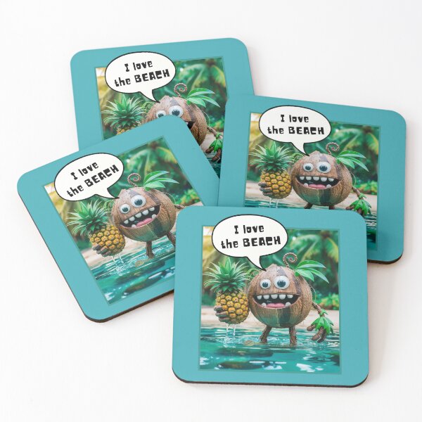 Item preview, I Love the Beach Coconut designed and sold by RWCarpenter.