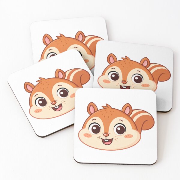 Item preview, Sticker template Cute cartoon chipmunk face kawaii designed and sold by elkuni.