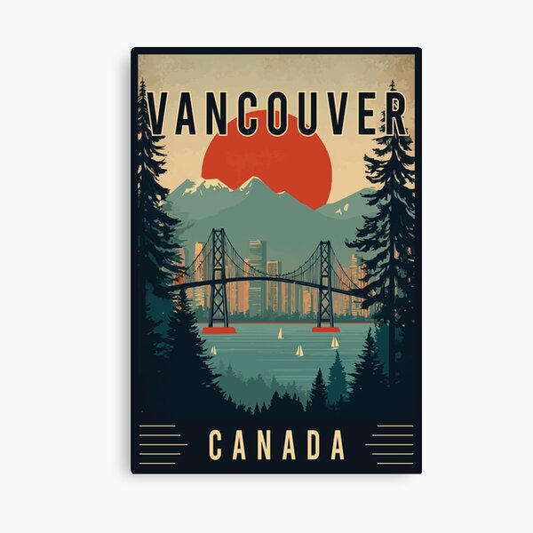 Item preview, Discover Pacific Northwest City Vancouver in Canada - Travel Art designed and sold by turtlestart.