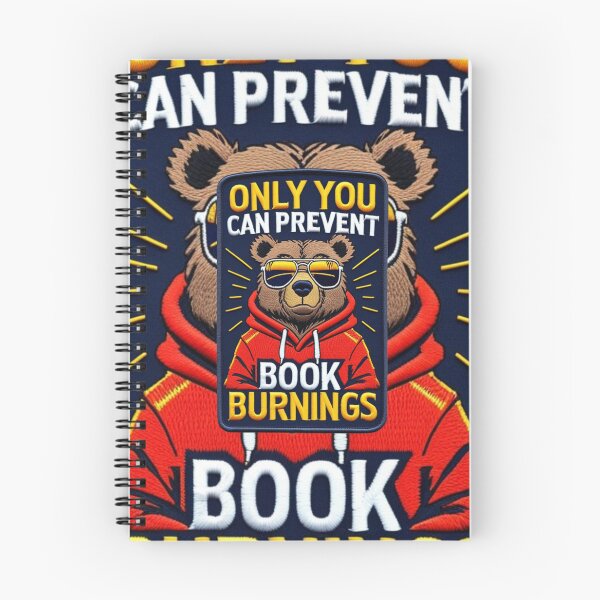 Item preview, Only You Can Prevent Book Burnings  Cool Bear Patch  Unique Embroidered Design designed and sold by ArtDesignTp.