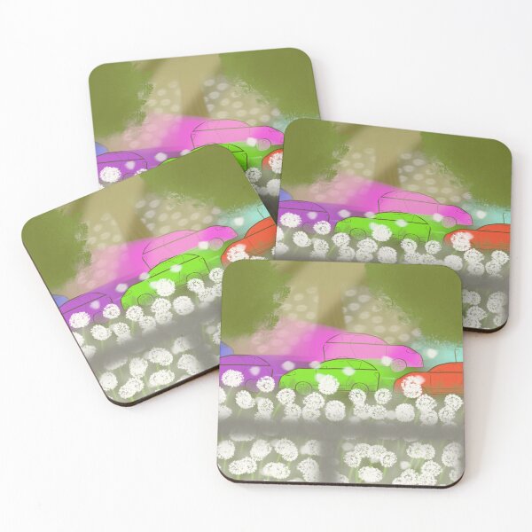 Item preview, Colourful Cars and White Flowers designed and sold by Lordett.