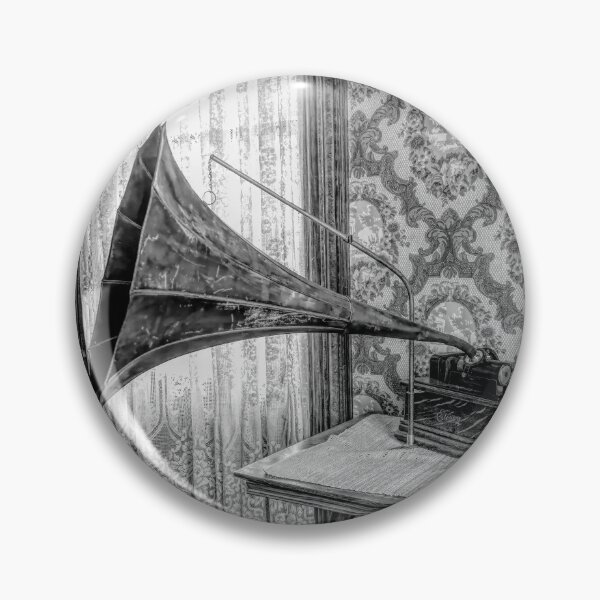 Item preview, Vintage Phonograph in Farmhouse BW designed and sold by jrtwynam.