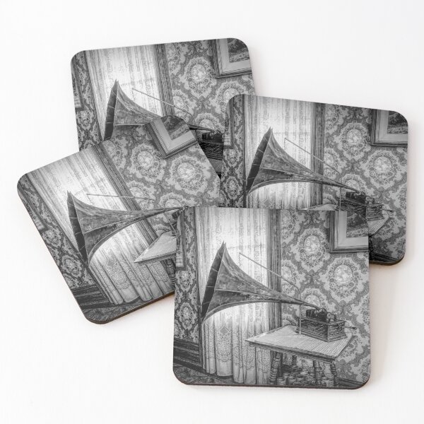 Item preview, Vintage Phonograph in Farmhouse BW designed and sold by jrtwynam.