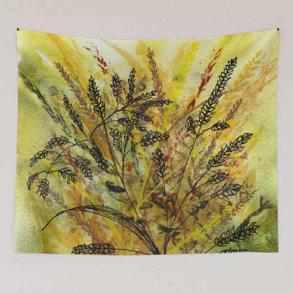 Item preview, Loose Botanical Art of Wild Grasses designed and sold by LymphomaLass.