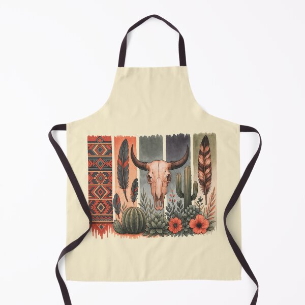 Item preview, Desert cactus, Native Americans, cow Skull and succulents plant, texan catus and flowers designed and sold by Collagedream.