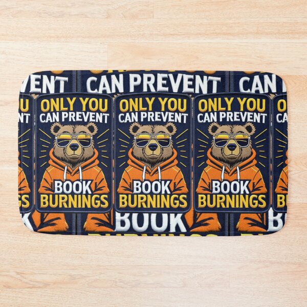 Item preview,  Only You Can Prevent Book Burnings  Cool Bear Patch  Unique Embroidered Design designed and sold by ArtDesignTp.