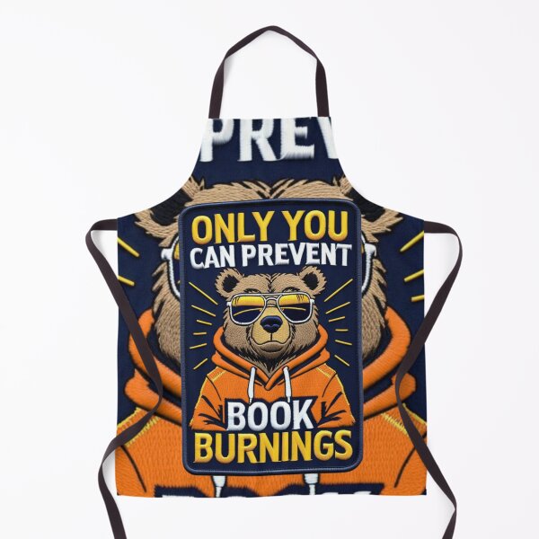 Item preview, Only You Can Prevent Book Burnings Cool Bear Patch Unique Embroidered Design designed and sold by ArtDesignTp.