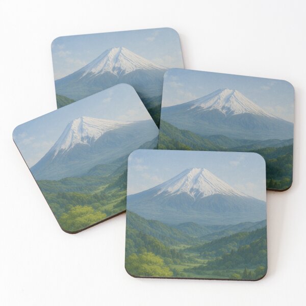 Item preview, Verdant Valley Beneath the Snow-Capped Mountain designed and sold by TheWonkyEaselCo.