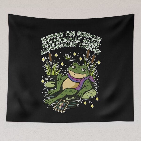 Item preview, Frog Familiar: Slippery, Moist & Amphi-bi-ous designed and sold by Happy Puppy Print On Demand.