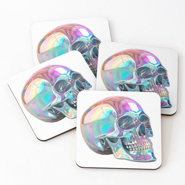 Item preview, iridescent crystal skull art beauty designed and sold by elkuni.
