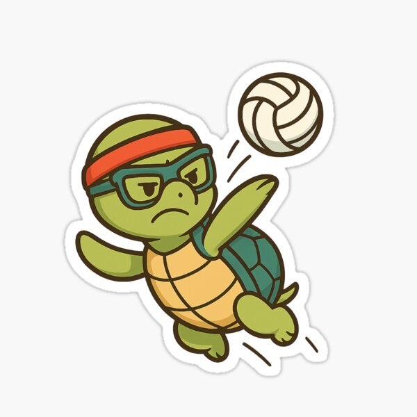 Item preview, Turtle Volleyball Lover Sporty Animal Gift  designed and sold by twyrtle.
