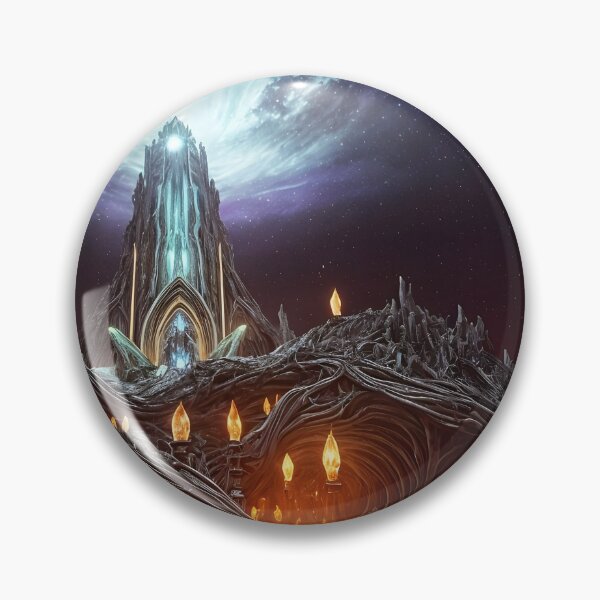 Item preview, Fantasy Tower in a Mystical Landscape designed and sold by Ink Art Design.
