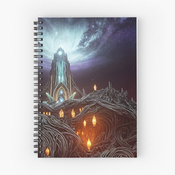Item preview, Fantasy Tower in a Mystical Landscape designed and sold by Ink Art Design.