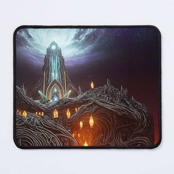Item preview, Fantasy Tower in a Mystical Landscape designed and sold by Ink Art Design.