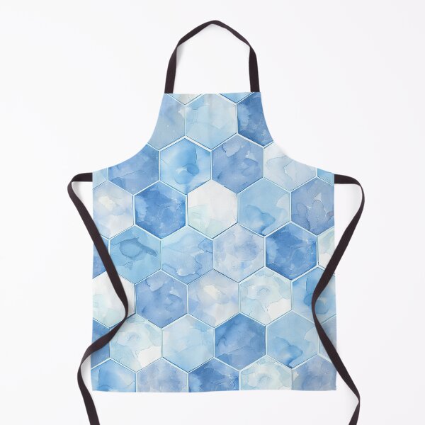 Item preview, Blue abstract hexagon pattern designed and sold by Letteraddicted.
