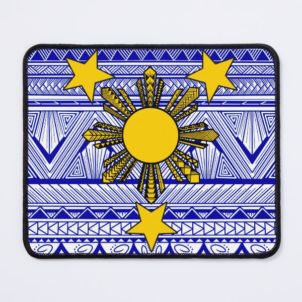 Item preview, Blue Tribal Pattern with Filipino Sun and Stars designed and sold by Steeb757.
