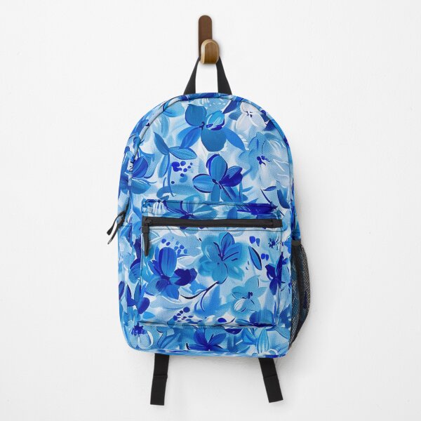 Item preview, Blue floral pattern designed and sold by Letteraddicted.