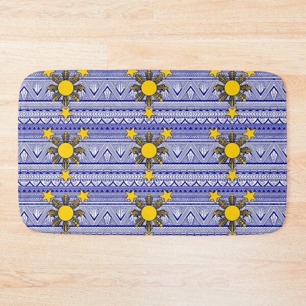 Item preview, Blue Tribal Pattern with Filipino Sun and Stars designed and sold by Steeb757.