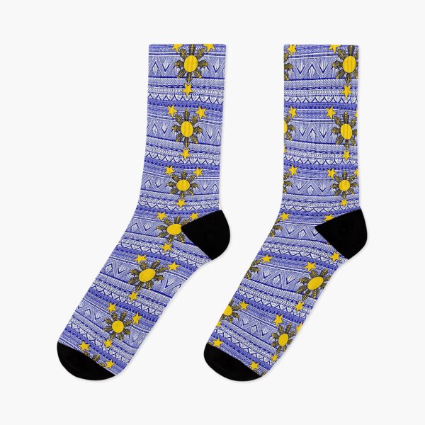 Item preview, Blue Tribal Pattern with Filipino Sun and Stars designed and sold by Steeb757.