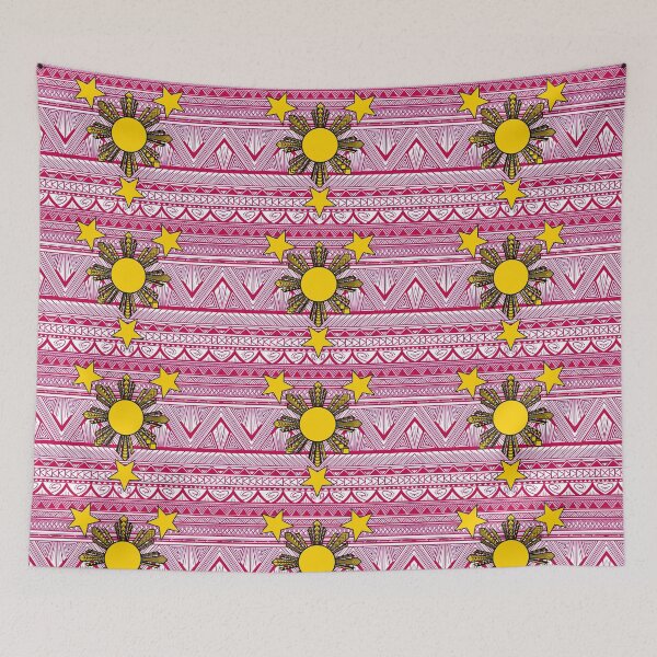Item preview, Red Tribal Pattern with Filipino Sun and Stars designed and sold by Steeb757.