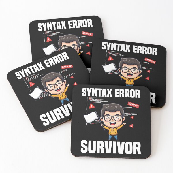 Item preview, SYNTAX ERROR SURVIVOR - PROGRAMMER GIFT designed and sold by KEF Custom.