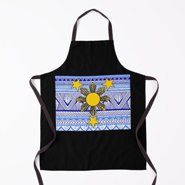 Item preview, Light Blue and Blue Tribal Pattern with Filipino Sun and Stars designed and sold by Steeb757.