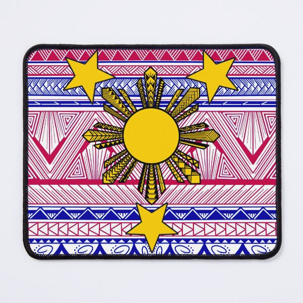 Item preview, Red and Blue Tribal Pattern with Filipino Sun and Stars designed and sold by Steeb757.