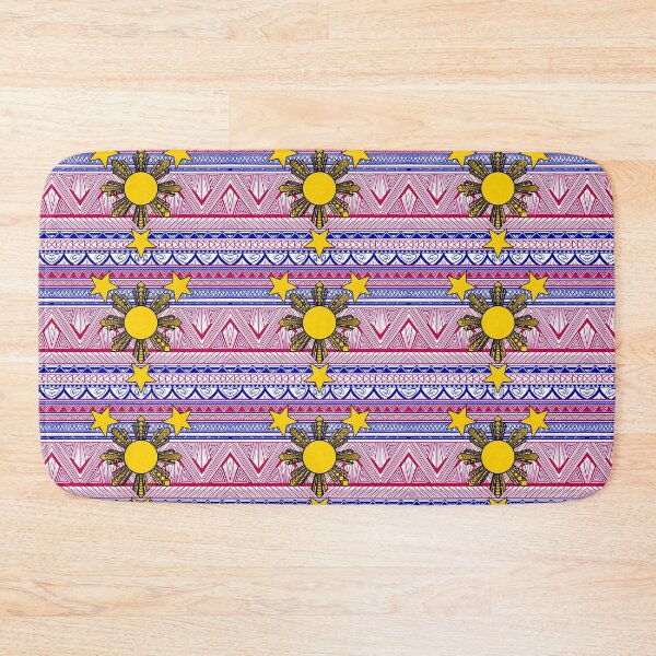Item preview, Red and Blue Tribal Pattern with Filipino Sun and Stars designed and sold by Steeb757.