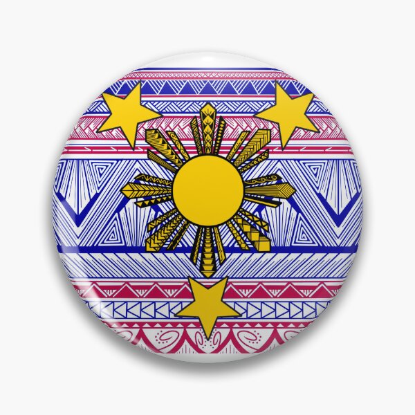 Item preview, Blue and Red Tribal Pattern with Filipino Sun and Stars designed and sold by Steeb757.