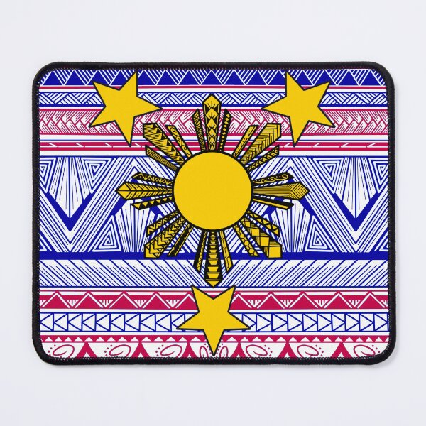 Item preview, Blue and Red Tribal Pattern with Filipino Sun and Stars designed and sold by Steeb757.