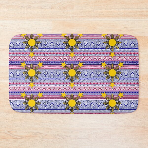 Item preview, Blue and Red Tribal Pattern with Filipino Sun and Stars designed and sold by Steeb757.