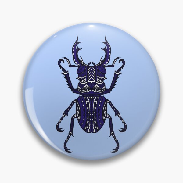 Item preview, Blue Tribal Stag Beetle designed and sold by Steeb757.