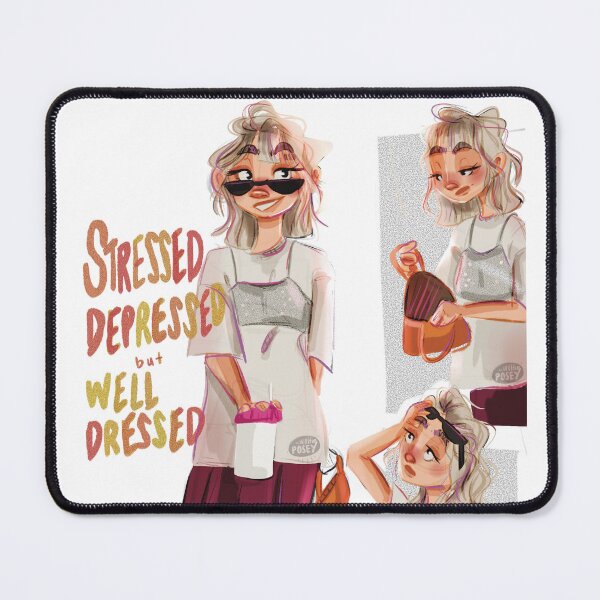 Item preview, Original - stressed, depressed but well dressed designed and sold by wolfieposey-9.