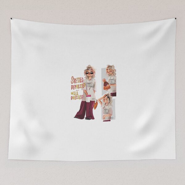 Item preview, Original - stressed, depressed but well dressed designed and sold by wolfieposey-9.