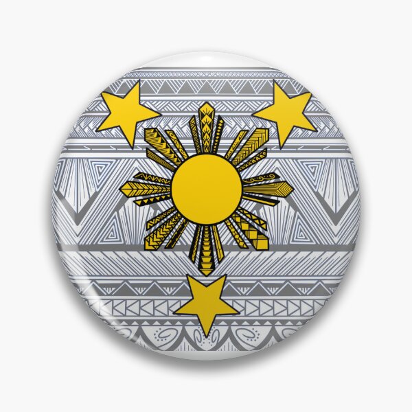Item preview, Gray Tribal Pattern with Filipino Sun and Stars designed and sold by Steeb757.