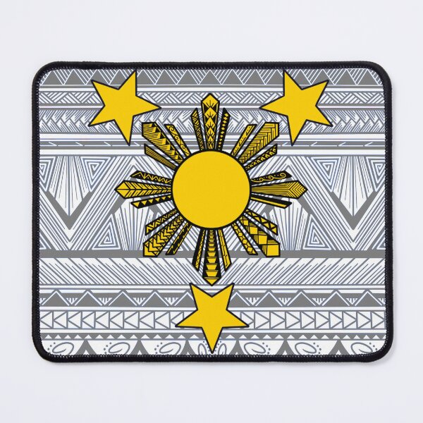 Item preview, Gray Tribal Pattern with Filipino Sun and Stars designed and sold by Steeb757.
