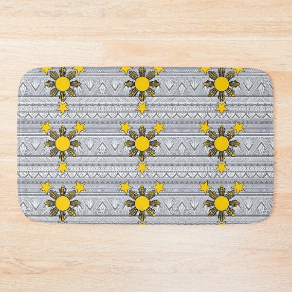 Item preview, Gray Tribal Pattern with Filipino Sun and Stars designed and sold by Steeb757.