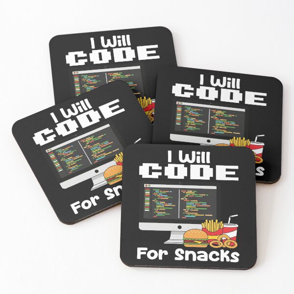 Item preview, I WILL CODE FOR SNACKS - PROGRAMMER GIFT designed and sold by KEF Custom.