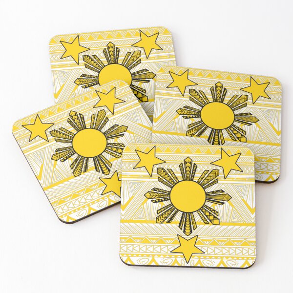 Item preview, Yellow Tribal Pattern with Filipino Sun and Stars designed and sold by Steeb757.