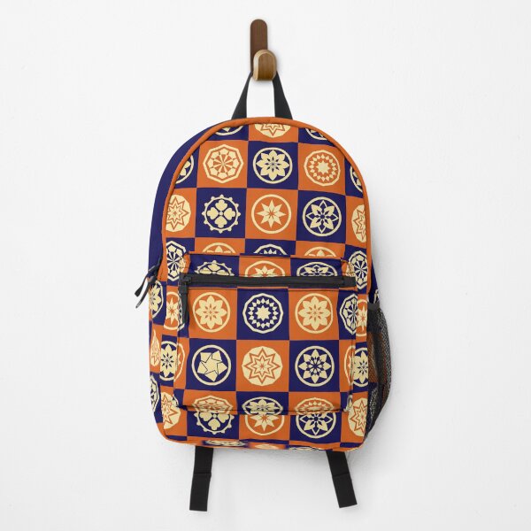 Item preview, Orange Navy Floral Kamon Set Patchwork designed and sold by urrin DESIGN.
