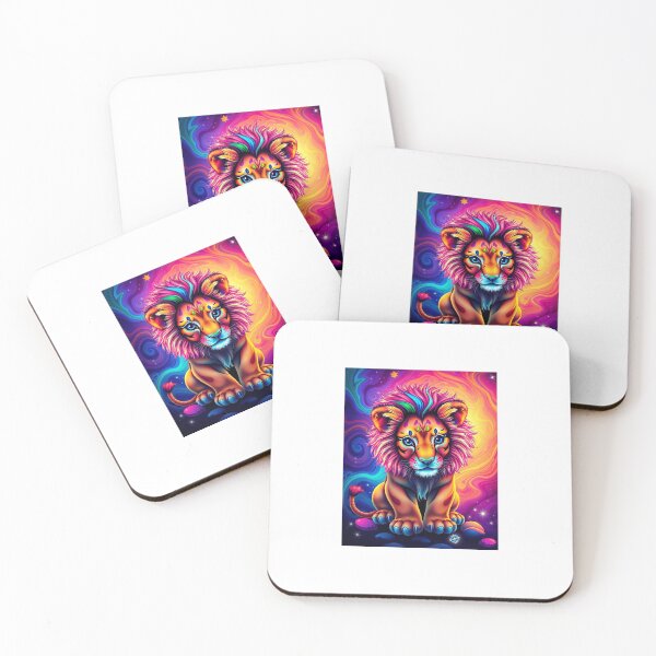Item preview, Galactic Psychedelic Lion – Cosmic Power and Color designed and sold by Animalizados.