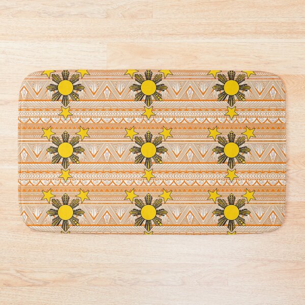 Item preview, Orange Tribal Pattern with Filipino Sun and Stars designed and sold by Steeb757.