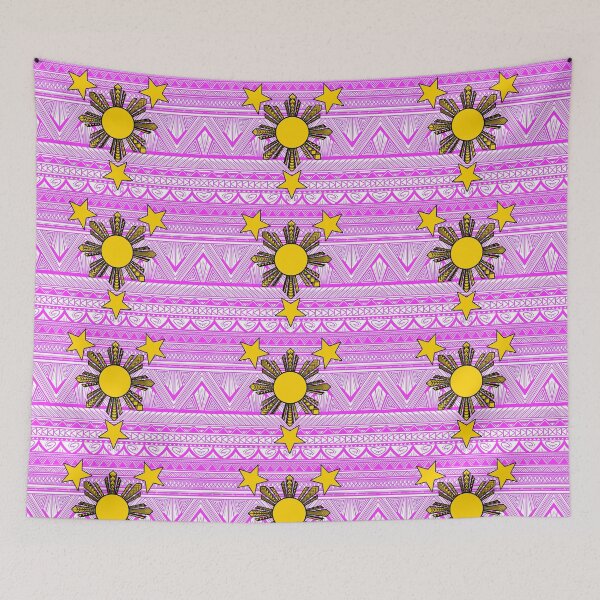 Item preview, Pink Tribal Pattern with Filipino Sun and Stars designed and sold by Steeb757.