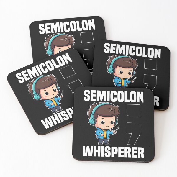 Item preview, SEMI COLON WHISPERER - PROGRAMMER GIFT designed and sold by KEF Custom.