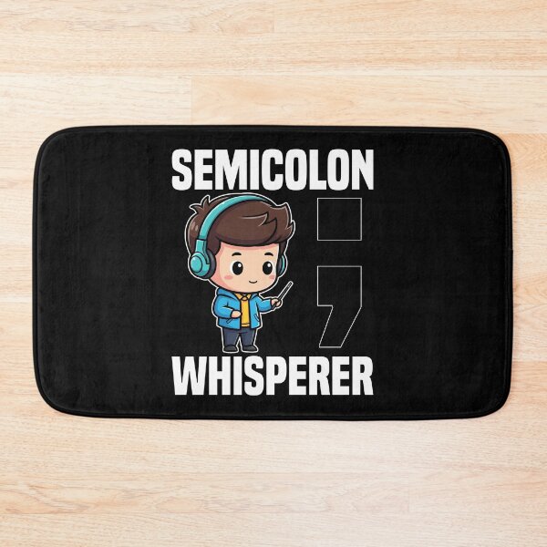 Item preview, SEMI COLON WHISPERER - PROGRAMMER GIFT designed and sold by KEF Custom.