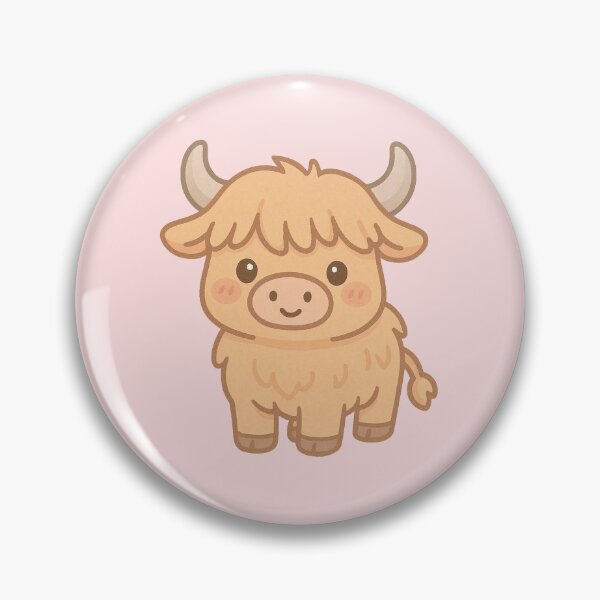 Item preview, Kawaii Highland Cow designed and sold by art-by-mel.