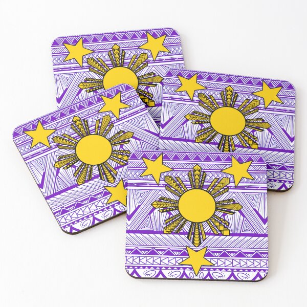 Item preview, Purple Tribal Pattern with Filipino Sun and Stars designed and sold by Steeb757.